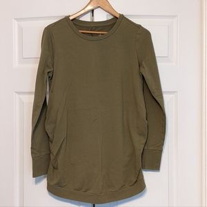 Isabel Maternity crew neck sweatshirt - olive green